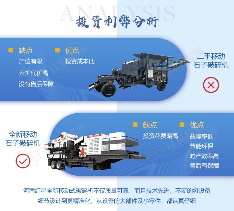 以二手移動碎石機(jī)為例，二手打石機(jī)不建議入手