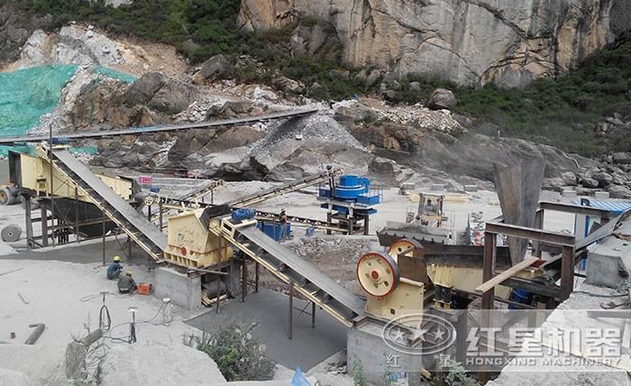 固定式打沙、碎石現場