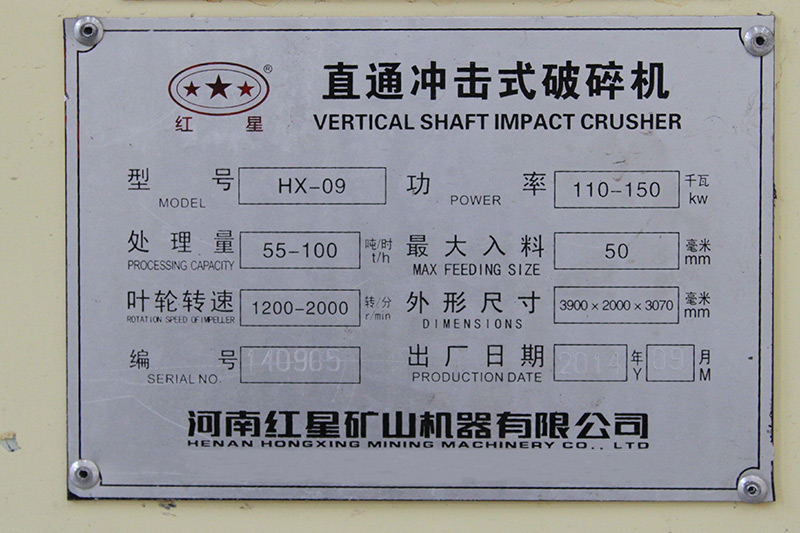 hx09制砂機詳細參數(shù)和型號，功率，產量